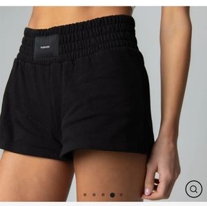 Talentless ♡ Women's CORE Smocked Cotton Fleece Boxing Shorts ♡ Black ♡ Medium ♡